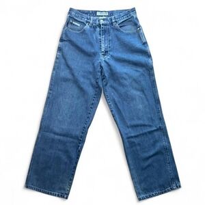 Y2K Blue Mecca Wide Leg Skater Jeans 32x30 Retro Denim Pants